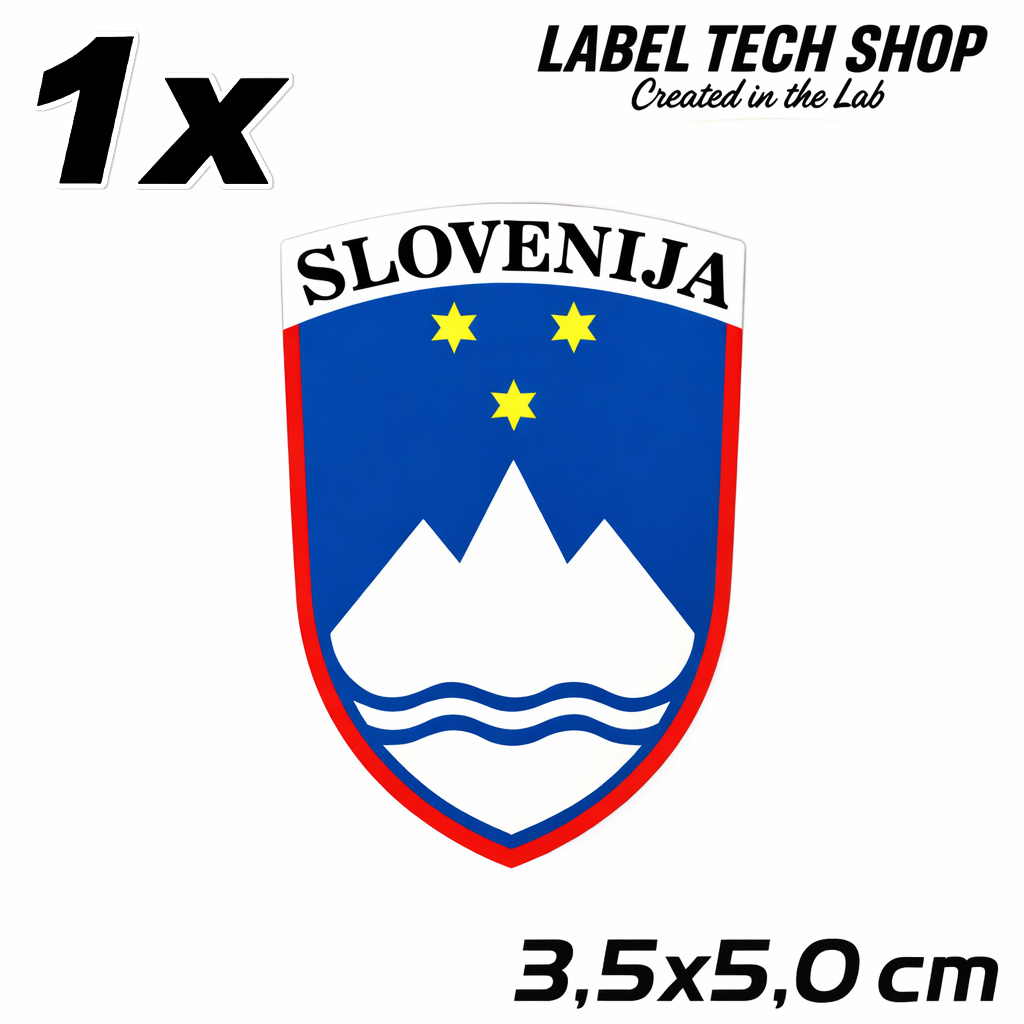 Slowenien Slovenija Nalepka Emblem Aufkleber Sticker 3,5 x 5,0 cm – Wappen Slovenia (009)