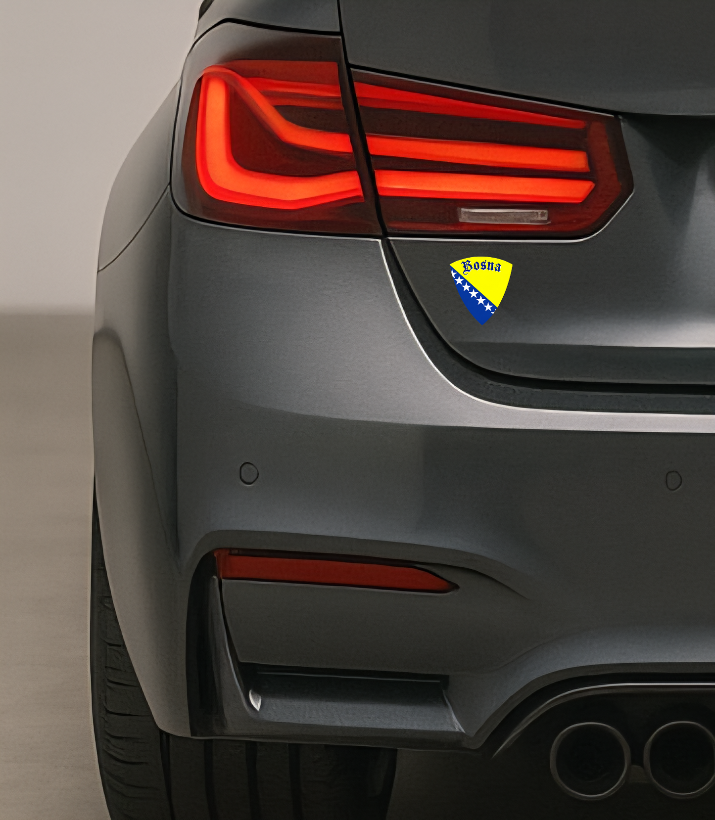 Bosnien Bosna Bosnia Wappen Aufkleber – Bosnia Herzegovina Emblem Sticker – 4,5 × 4,8 cm (011)