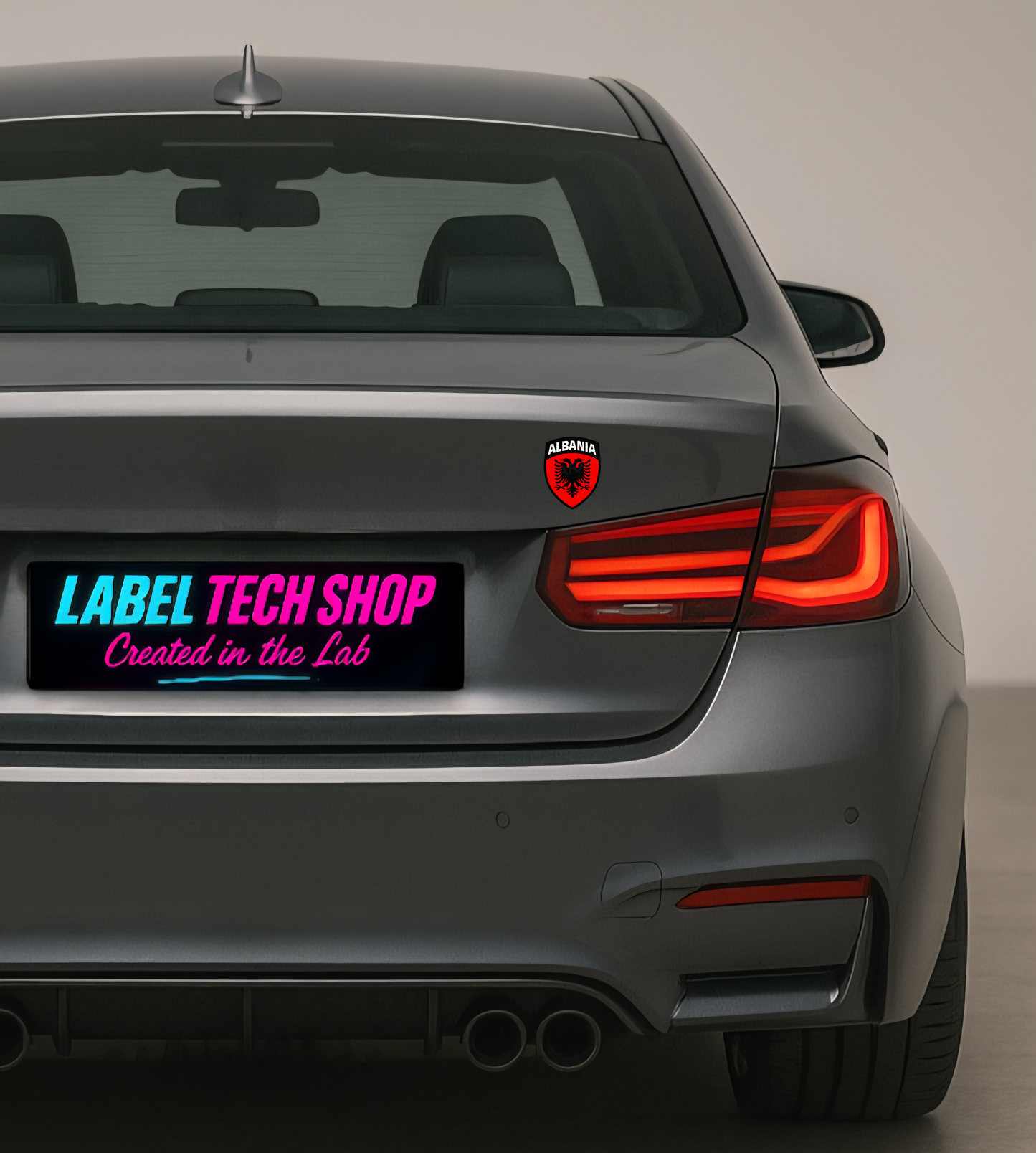 5x Albanien Aufkleber Shqipëria Shqiponja  – Albania Flagge Emblem Wappen Sticker 4,5x5,5cm (100)