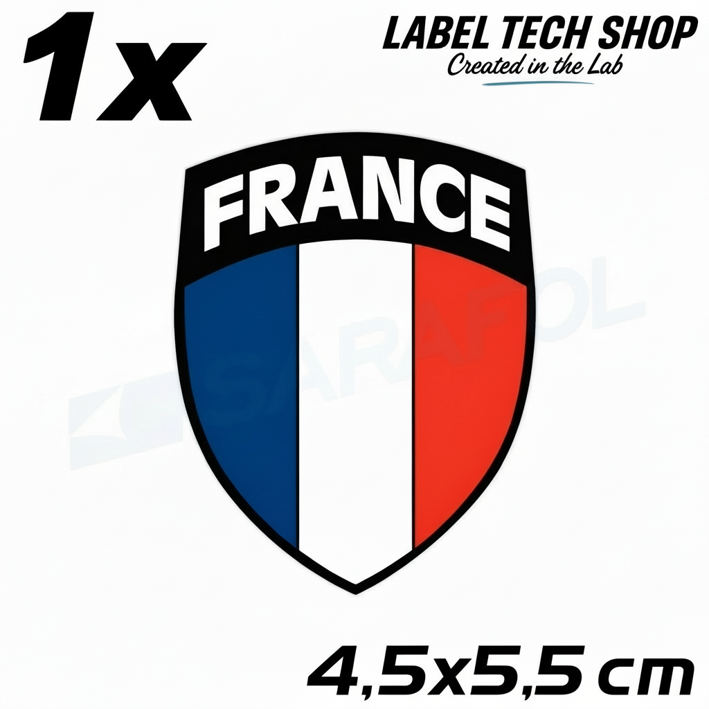 1x Frankreich Aufkleber France Francia Flagge Sticker 4,5x5,5cm (040)
