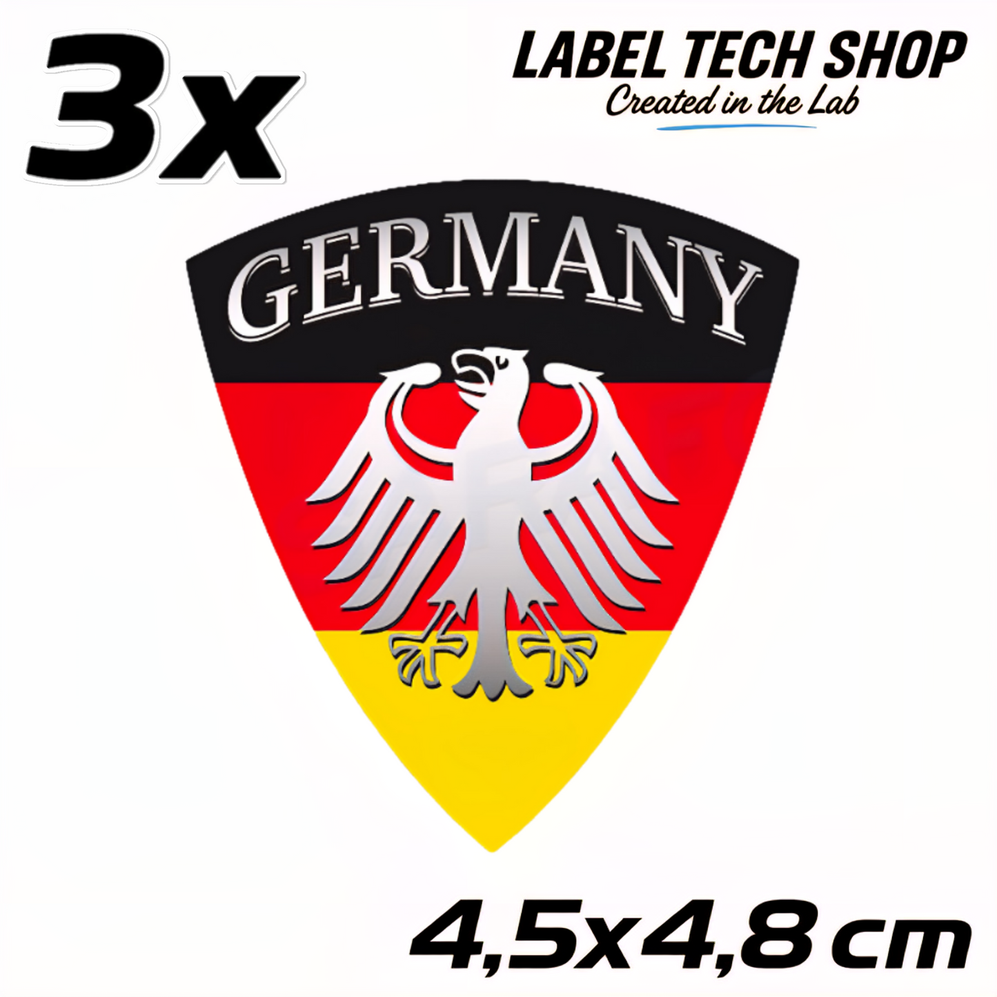 Germany Emblem Aufkleber 4,5 x 4,8 cm – Deutschland Adler Wappen Sticker (116)
