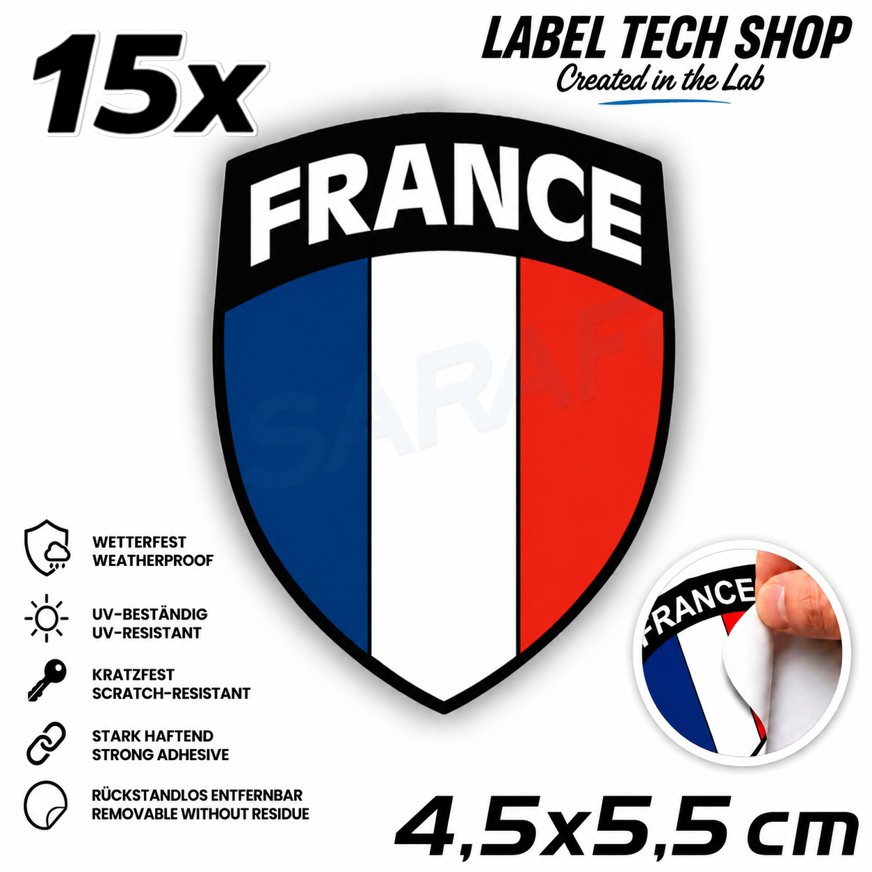 🇫🇷 Frankreich Wappen Aufkleber France Sticker Autocollant France Emblem Auto Helm 4,5x5,5cm NR.040