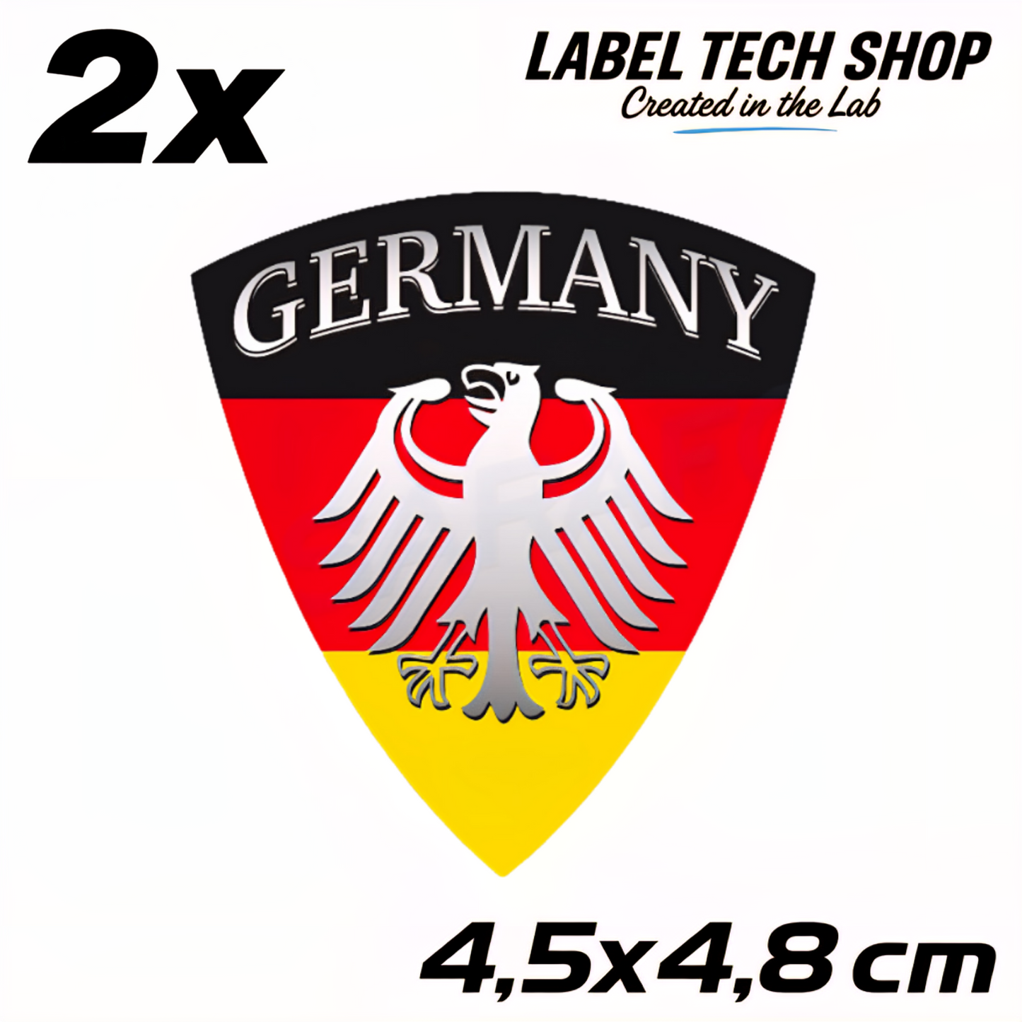 Germany Emblem Aufkleber 4,5 x 4,8 cm – Deutschland Adler Wappen Sticker (116)