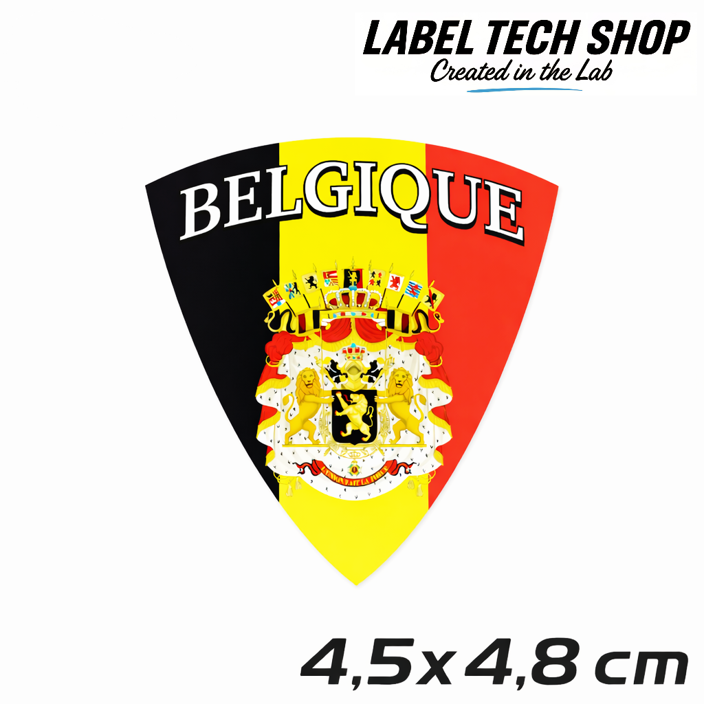 Belgien Belgique Belgium Wappen Aufkleber Sticker Autocollant – Coat of Arms – Auto Laptop Helm – 4,5 × 4,8 cm (112)