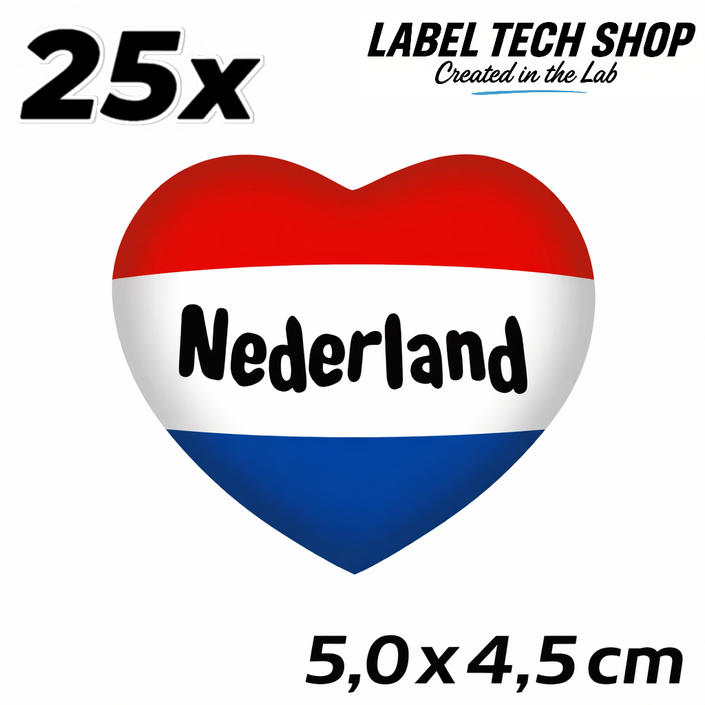 Niederlande Netherlands Holland Nederland Herz Aufkleber Sticker  Netherlands Flag Heart Sticker Auto Laptop Helm – 5,0 × 4,5 cm (054)