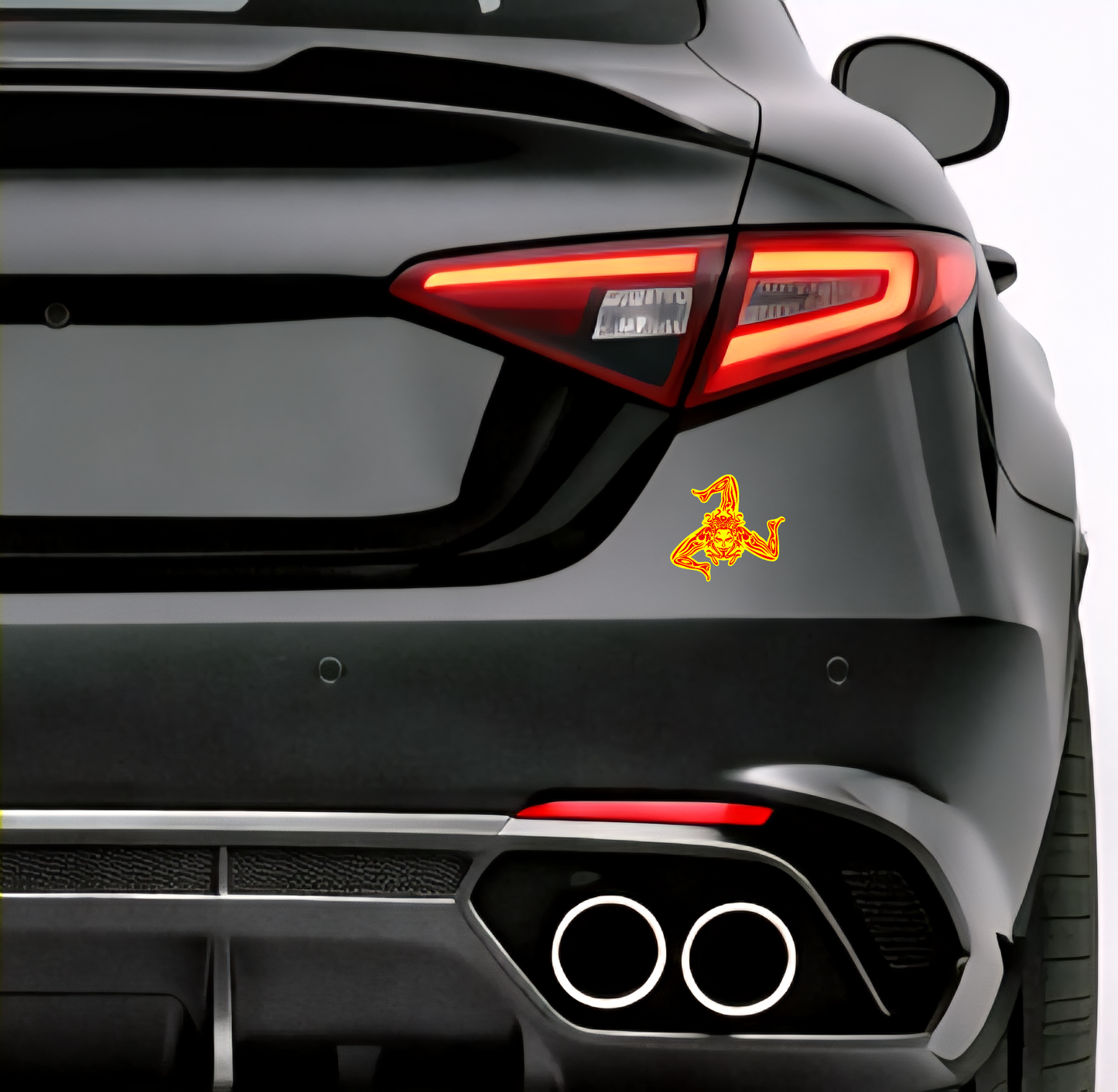 Sizilien Sicilia Sicily Trinacria Triskelion Aufkleber Sticker Adesivo – Auto Laptop Helm Geschenk – 7,5 × 7,0 cm (117)