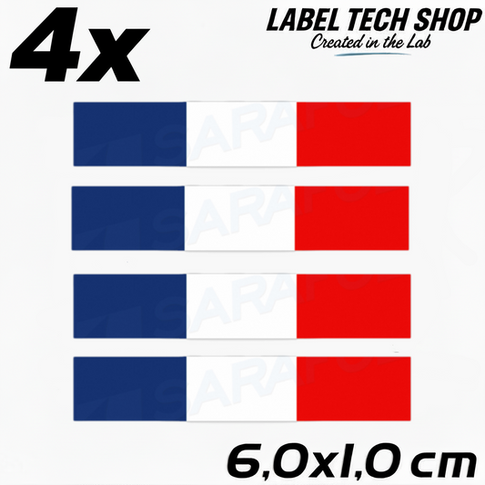 4x Frankreich Aufkleber France Francia Flagge Sticker 6,0x1,0cm (039)