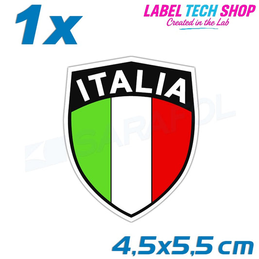 1x Italia/Italien Aufkleber Scudo 4,5×5,5cm Flagge Italien Adesivo Sticker 033