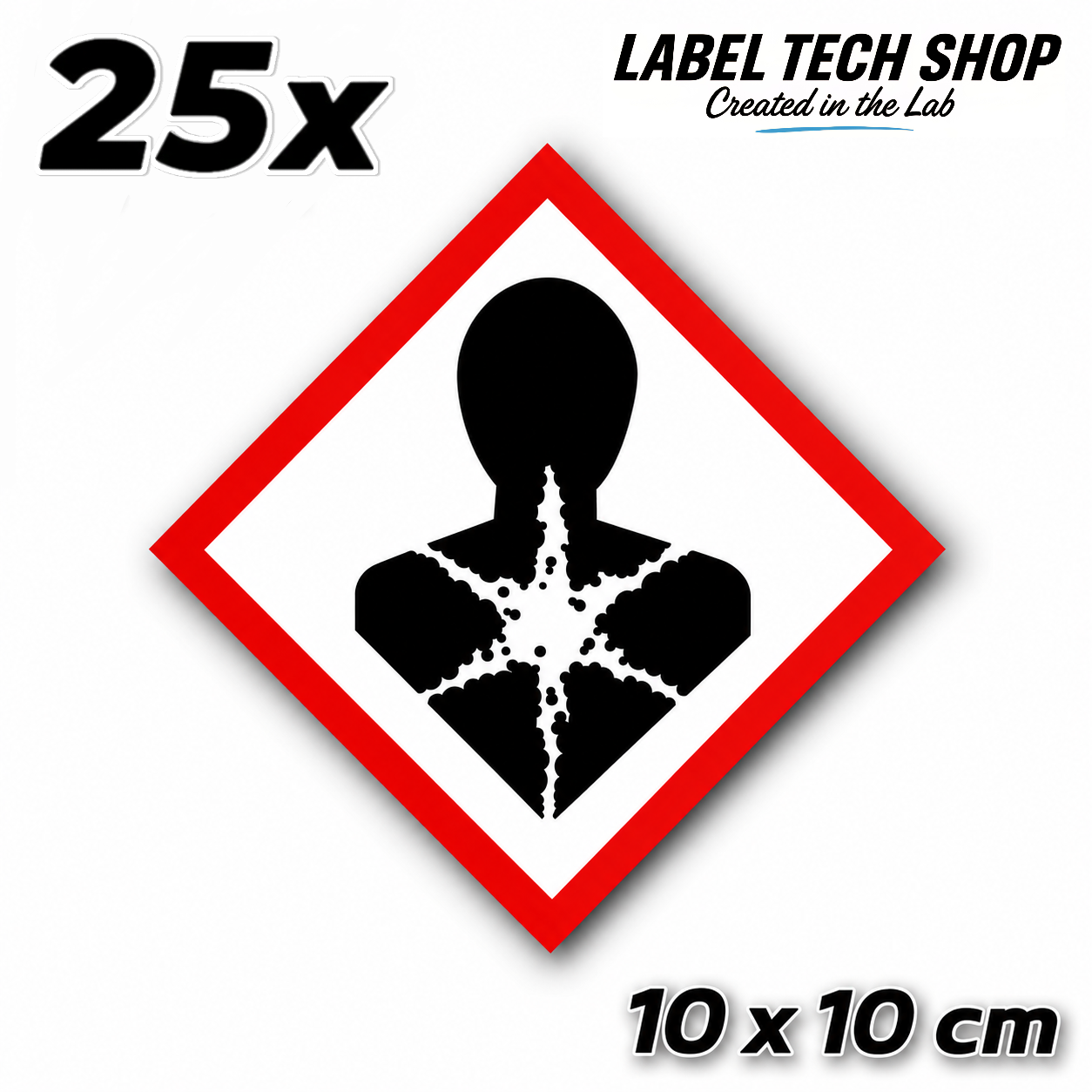 GHS08 Gesundheitsgefahr Aufkleber Health Hazard Sticker Gefahrstoff Kennzeichen nach CLP / GHS Arbeitssicherheit