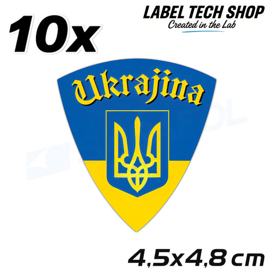 10x Ukraine Aufkleber 🇺🇦Ukraine Ukraijna Naklejka Sticker Flagge 4,5x4,8cm 012