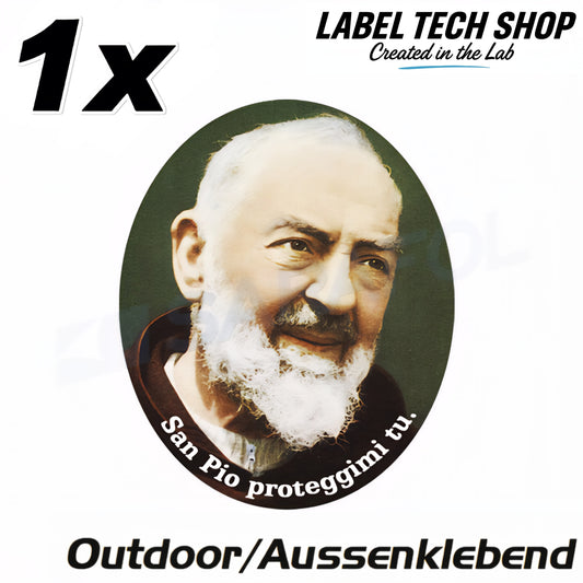 1x Padre Pio Aufkleber Sticker Außenklebend Katholisch Catholic 4,5x5,0 cm (027)