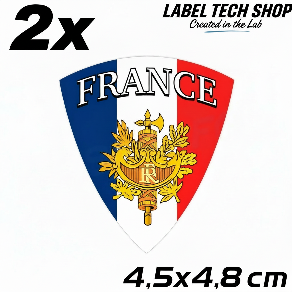 2x Frankreich Aufkleber France Francia Flagge Sticker 4,5x4,8cm (020)