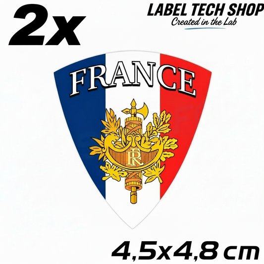 2x Frankreich Aufkleber France Francia Flagge Sticker 4,5x4,8cm (020)