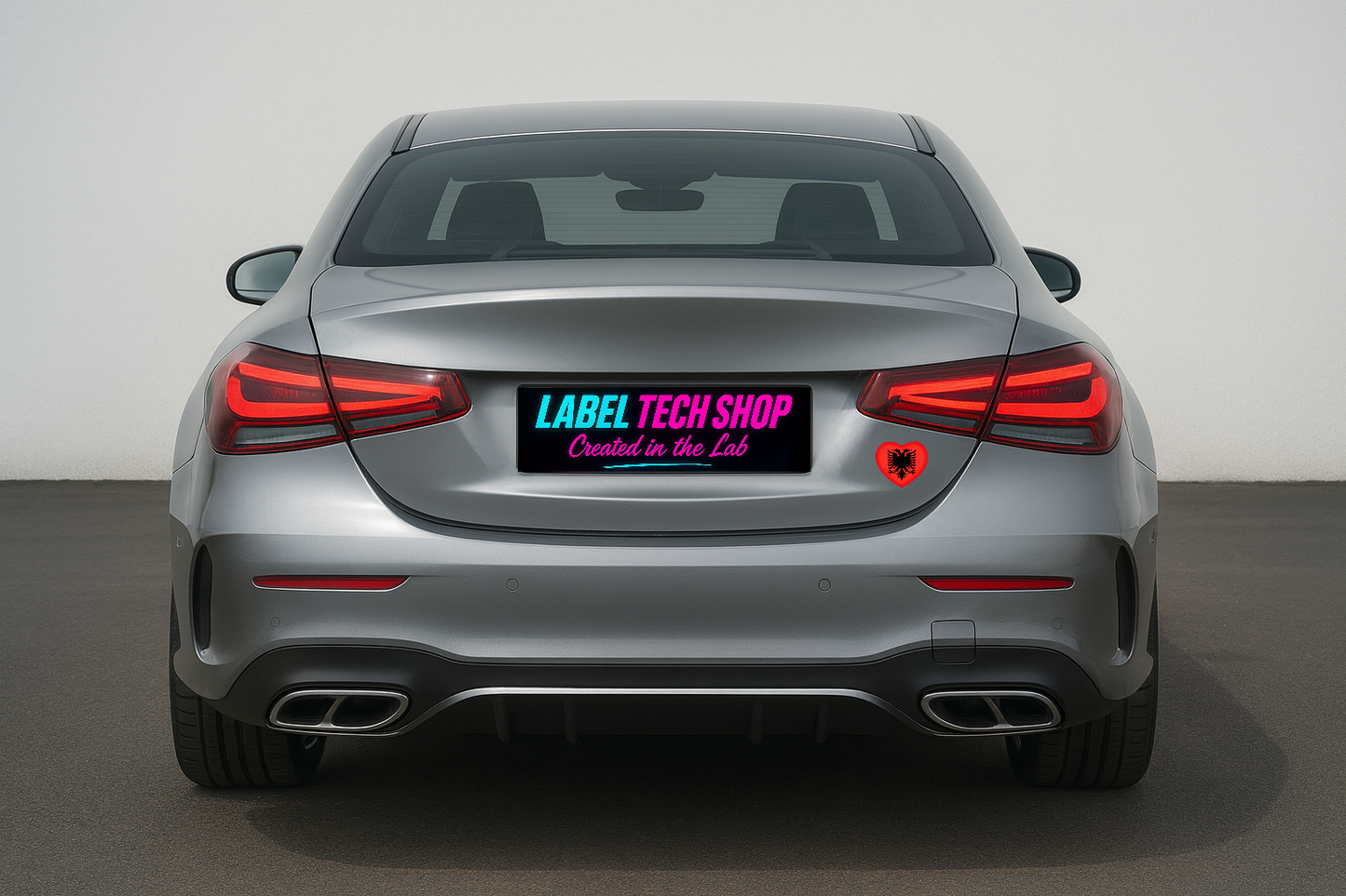 5x Albania Shqiponja Herz Sticker – Albanien Flagge Heart Aufkleber 4,5x5,5cm (005)