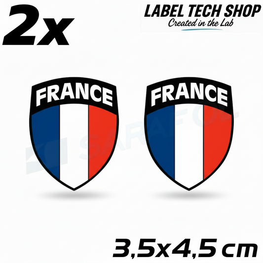 2x Frankreich Aufkleber France Francia Flagge Sticker 3,5x4,5cm (042)