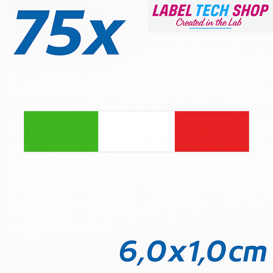 75x Italia/Italien Aufkleber Flagge 6×1 cm Italien Streifen Adesivo Sticker 036