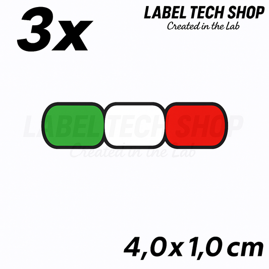 3x Italien Aufkleber Flagge 4×1cm Flagge Italien Adesivo Sticker 096