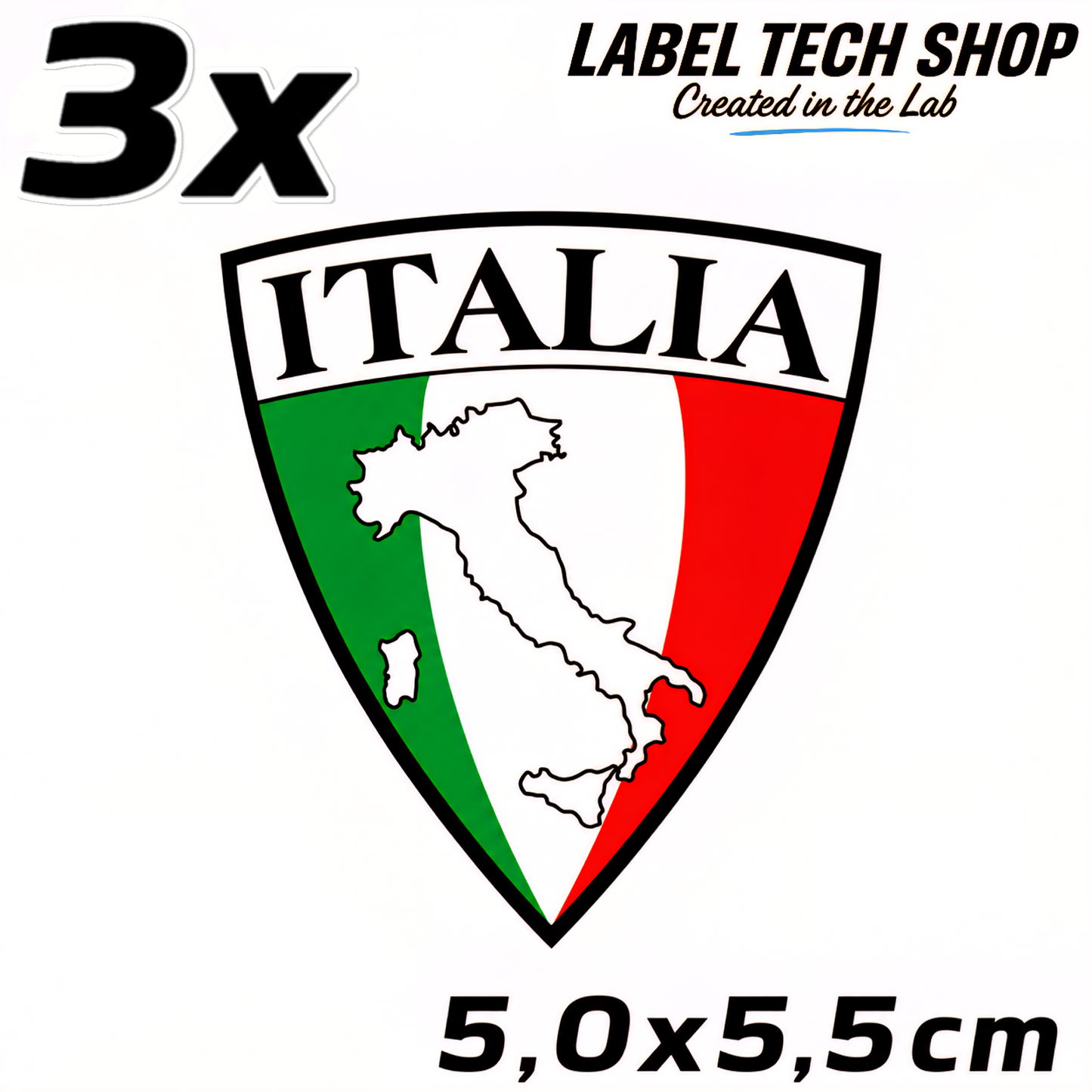 🇮🇹 Italien Italia Italy Emblem Wappen Adesivo Sticker Aufkleber Auto Motorrad Helm Laptop Flagge 5,0x5,5cm