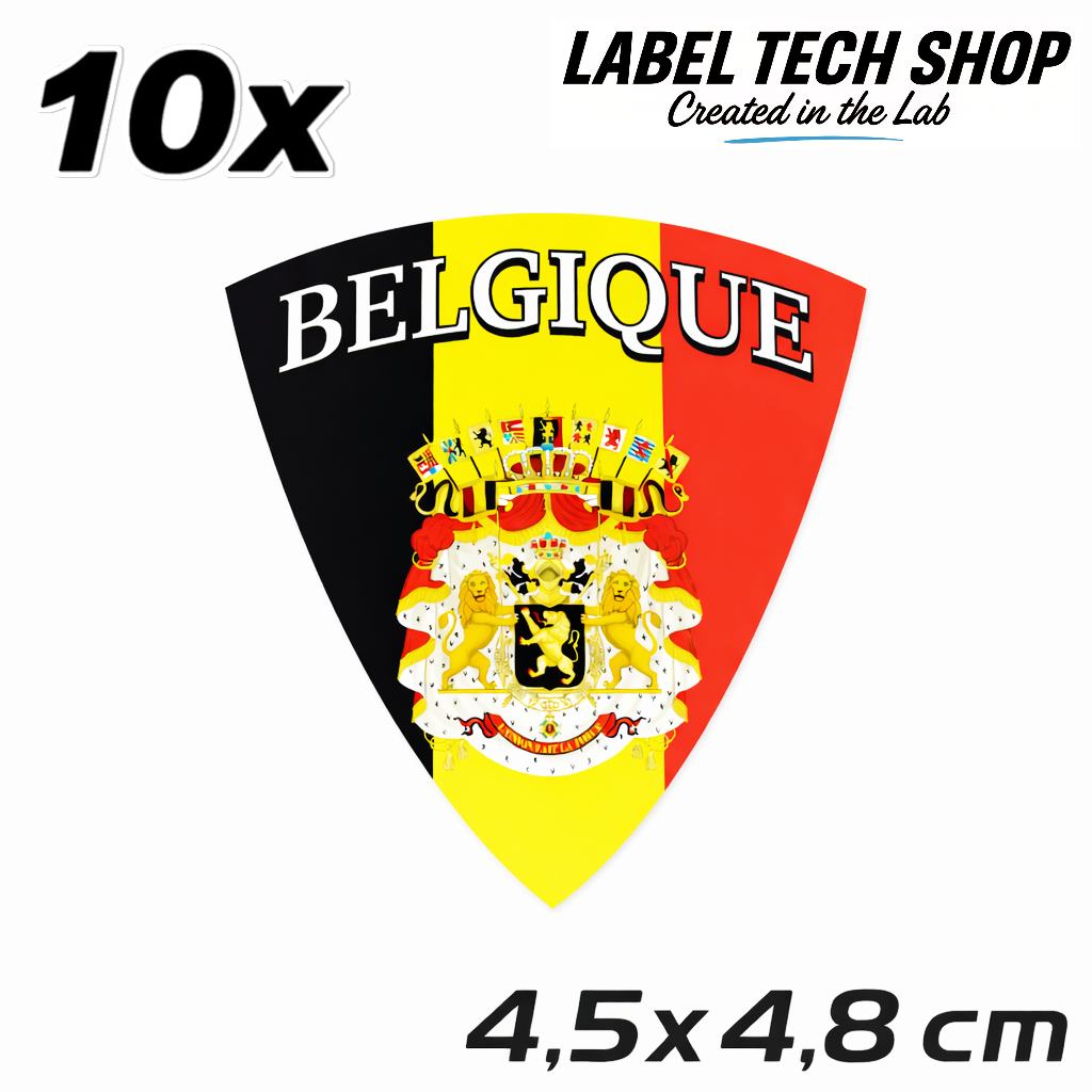 Belgien Belgique Belgium Wappen Aufkleber Sticker Autocollant – Coat of Arms – Auto Laptop Helm – 4,5 × 4,8 cm (112)