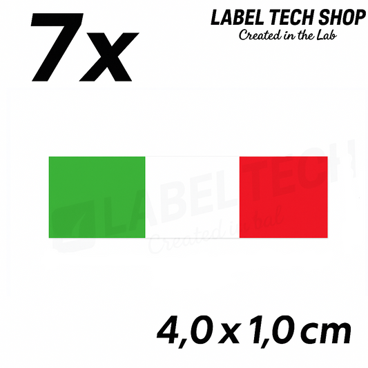 7x Italien Aufkleber Flagge 4×1cm Flagge Adesivo Italiano Sticker 097
