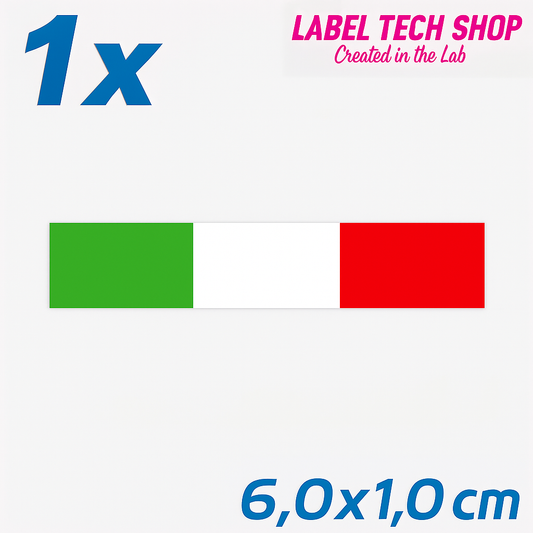 1x Italia/Italien Aufkleber Flagge 6×1 cm Italien Streifen Adesivo Sticker 036