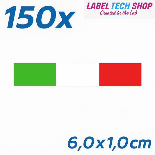 150x Italia/Italien Aufkleber Flagge 6×1 cm Italien Streifen Adesivo Sticker 036