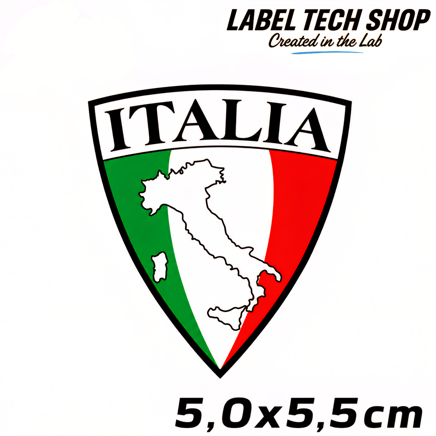 🇮🇹 Italien Italia Italy Emblem Wappen Adesivo Sticker Aufkleber Auto Motorrad Helm Laptop Flagge 5,0x5,5cm
