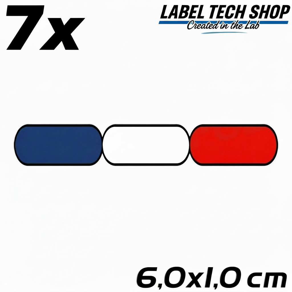 7x Frankreich Aufkleber France Francia Flagge Sticker 6,0x1,0cm (038)