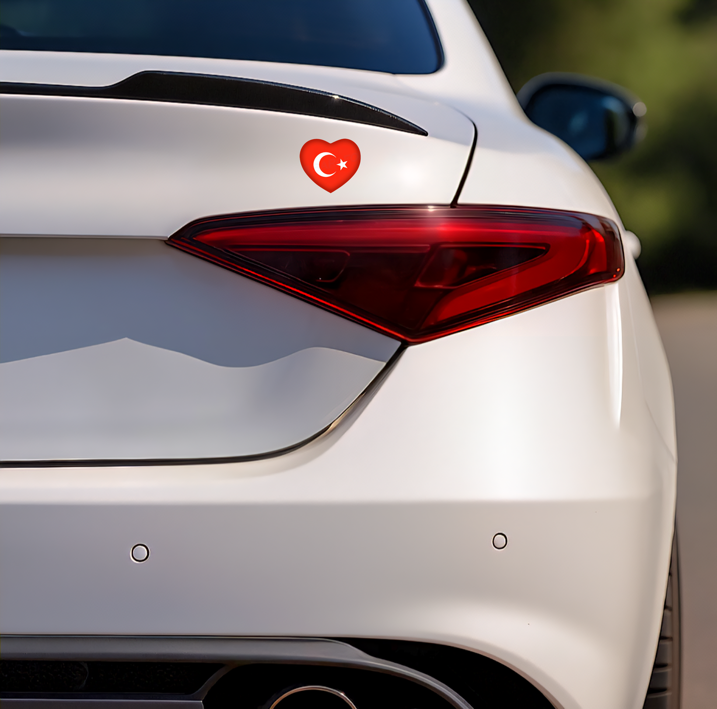 4x Türkei Aufkleber Türkiye Turkey Bayrak Flagge Herz Sticker 5,0x4,5cm (044)