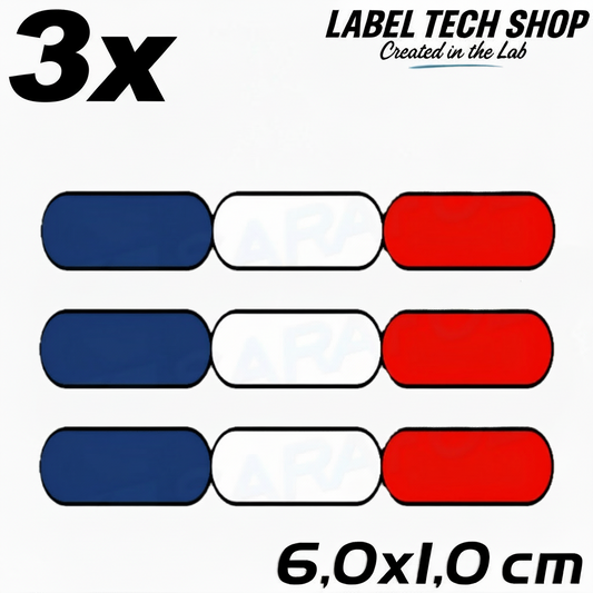 3x Frankreich Aufkleber France Francia Flagge Sticker 6,0x1,0cm (038)