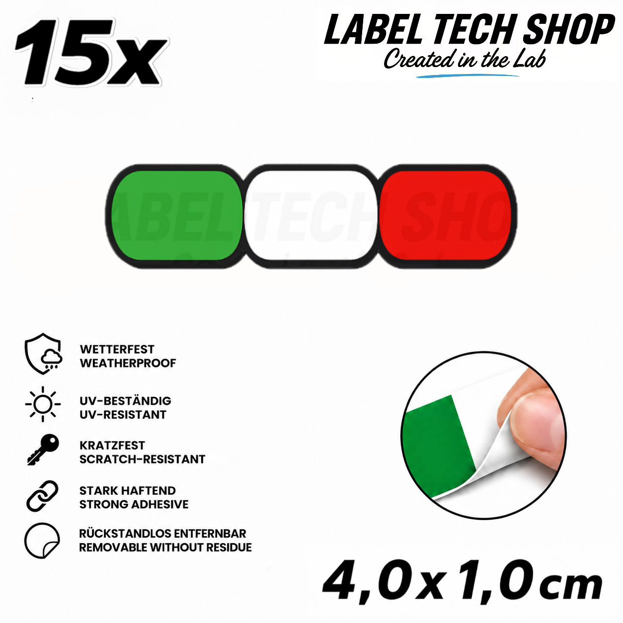 🇮🇹 Italien Aufkleber Italian Sticker Adesivo Italiano Bandiera Italiana Motorrad Auto Helm 4,0x1,0cm NR.096