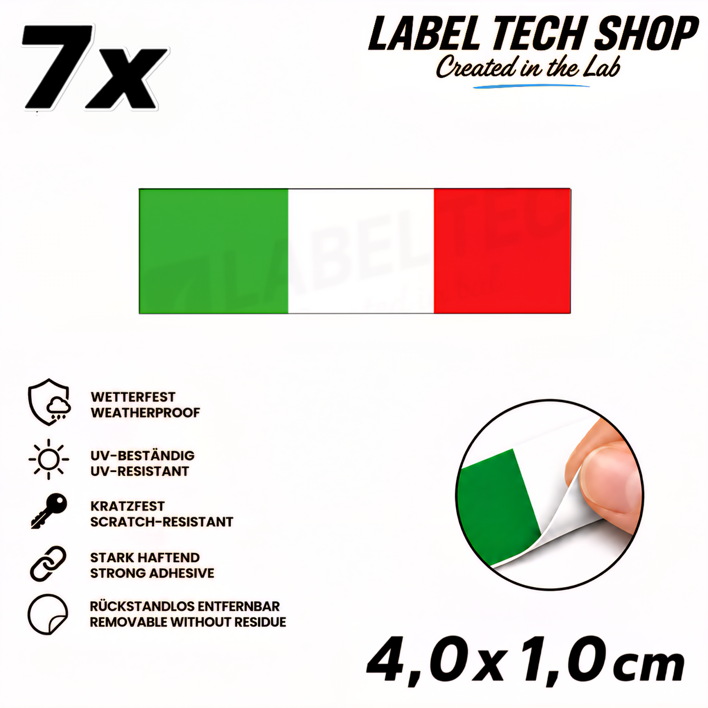 🇮🇹 Italian Sticker Italien Aufkleber Adesivo Italiano Bandiera Italiana Motorrad Auto Helm 4,0x1,0cm NR.097