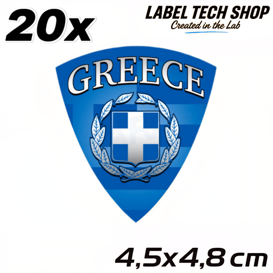 20x Griechenland Aufkleber 🇬🇷 Αυτοκόλλητο Ελλάδας Greece Sticker 4,5×4,8 cm (115)