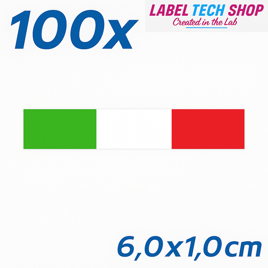100x Italia/Italien Aufkleber Flagge 6×1 cm Italien Streifen Adesivo Sticker 036