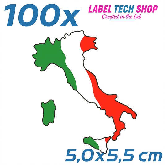 100x Italia/Italien Aufkleber Stiefel 5×5,5 cm Flagge Italien Adesivo Sticker 032