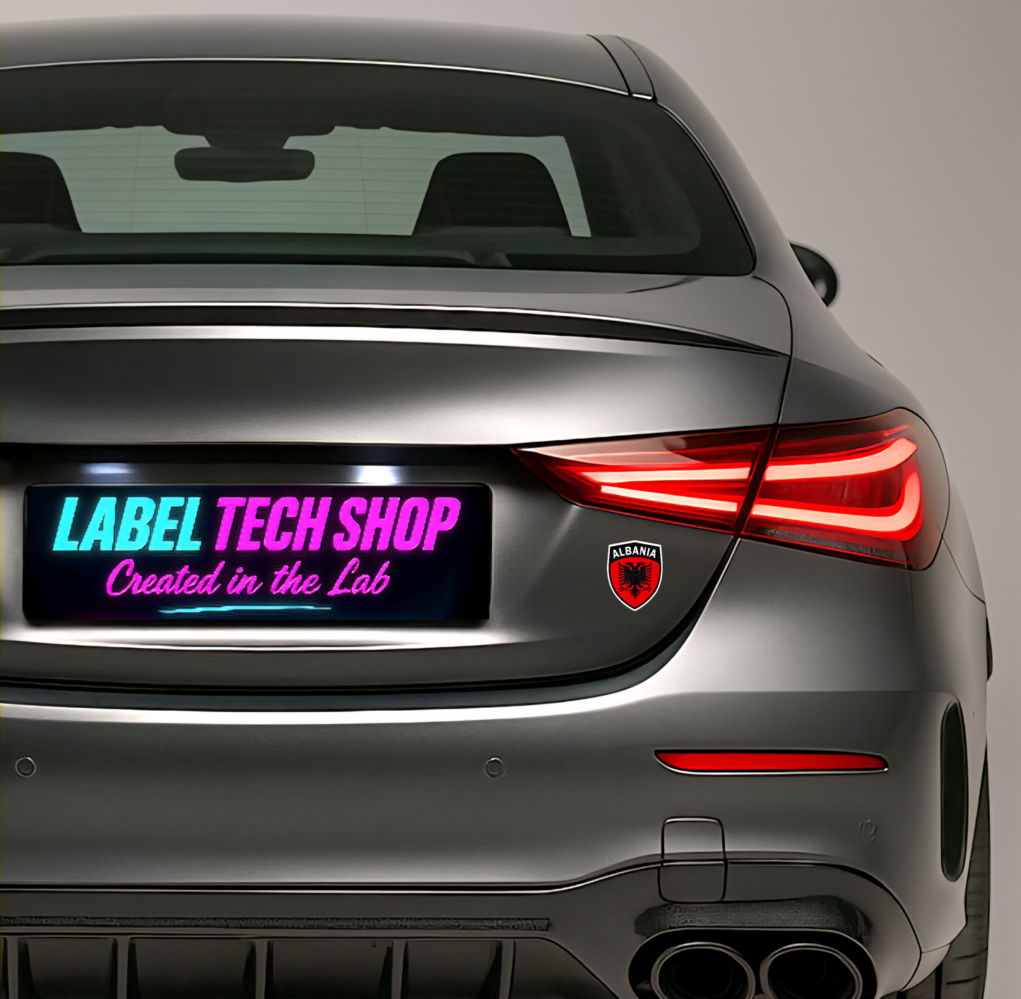 7x Albanien Aufkleber Shqipëria Shqiponja  – Albania Flagge Emblem Wappen Sticker 4,5x5,8cm (105)