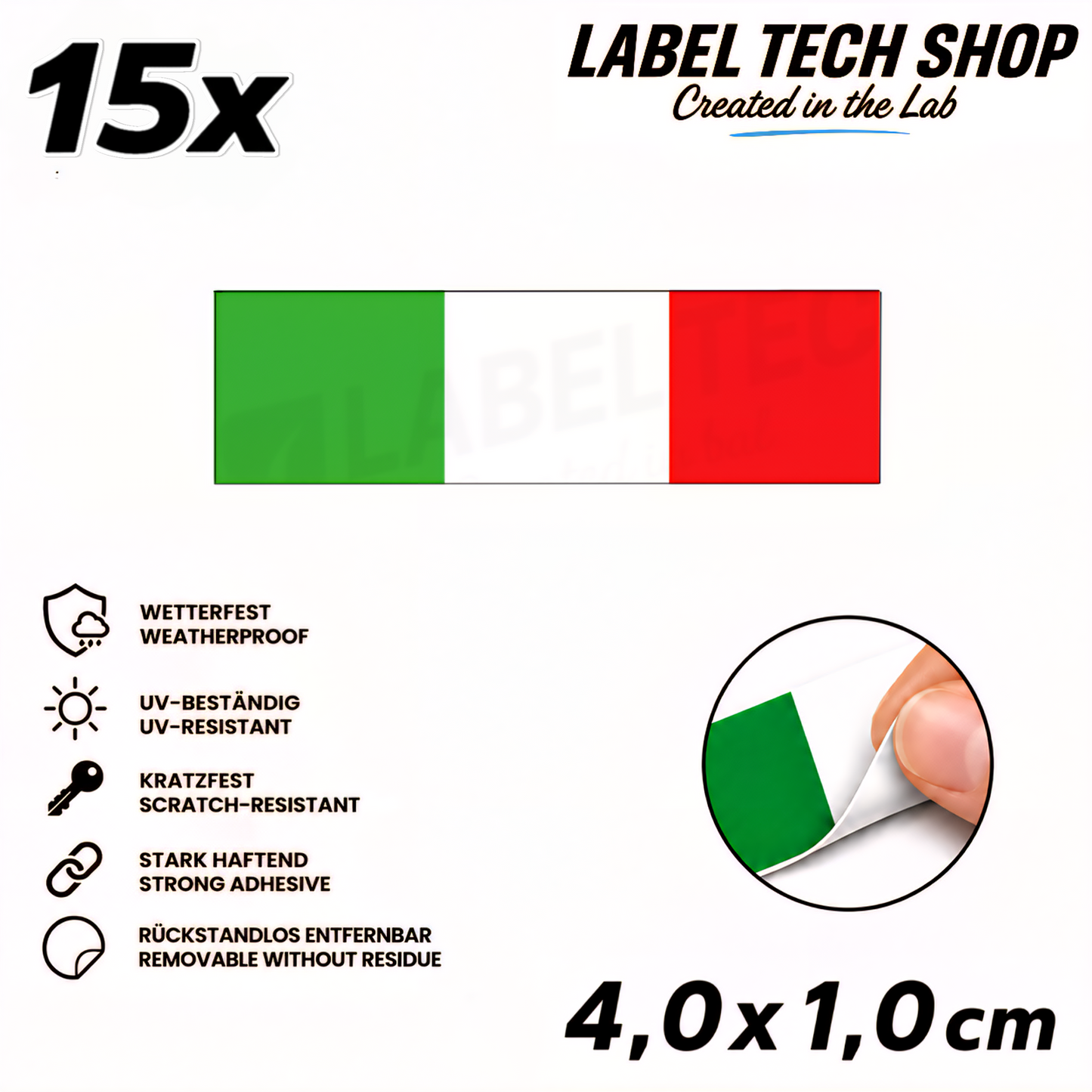 🇮🇹 Italian Sticker Italien Aufkleber Adesivo Italiano Bandiera Italiana Motorrad Auto Helm 4,0x1,0cm NR.097